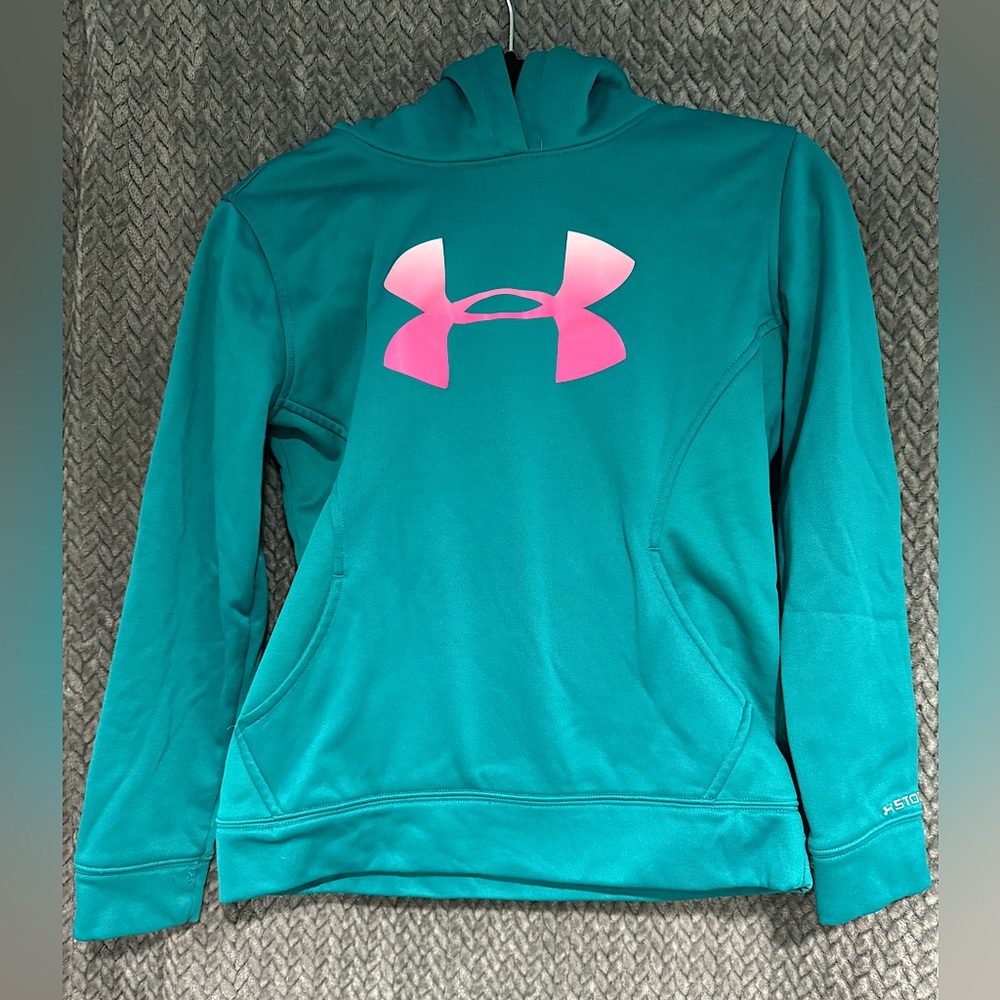 Under Armour Hoodie - M - Teal/Pink